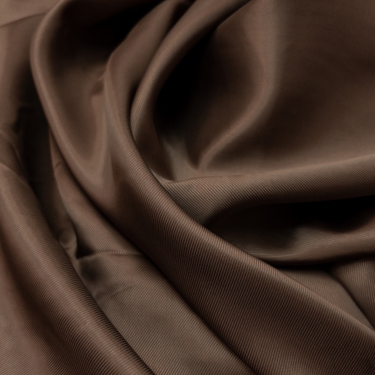 Подкладочная ткань черно-коричневого цвета для пальтово-костюмной группы 436222 Италия 480 рублей за метр