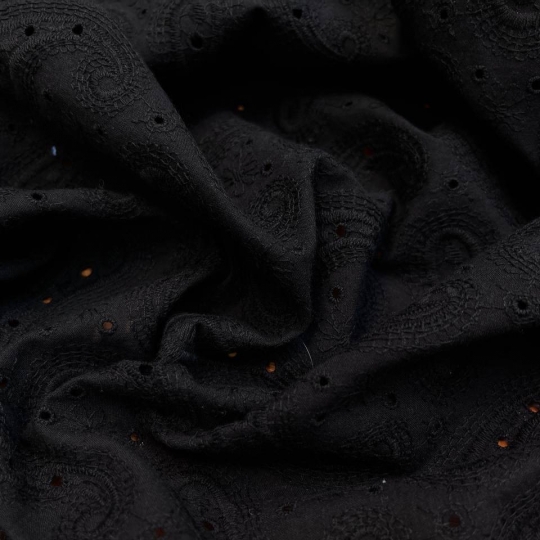 Шитье черного цвета с изящной вышивкой 437975 Китай 980 рублей за метр